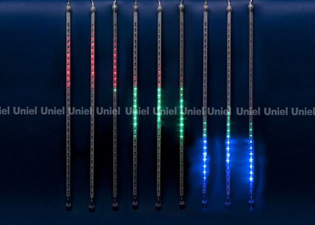 Уличная светодиодная гирлянда Uniel занавес Падающие звезды 220V разноцветный ULD-E2405-240/DTK MULTI IP44 METEOR 11122 фото 