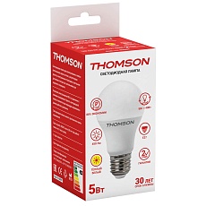 Лампа светодиодная Thomson E27 5W 3000K груша матовая TH-B2097 1