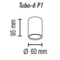 Потолочный светильник TopDecor Tubo6 P1 25 1
