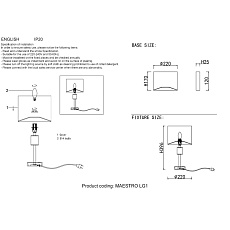 Настольная лампа Crystal Lux Maestro LG1 Chrome 1
