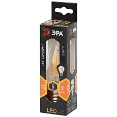 Лампа светодиодная филаментная ЭРА E27 5W 2700K прозрачная F-LED B35-5W-827-E27 Б0027933 3