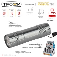 Карманный светодиодный фонарь ЭРА Трофи от батареек 85х23 60 лм TM9-box12 Б0004986 2