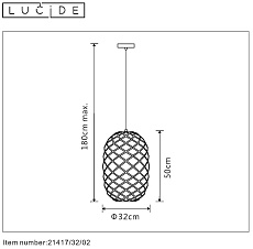 Подвесной светильник Lucide Wolfram 21417/32/30 2