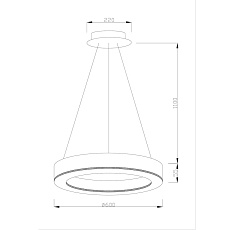 Подвесной светодиодный светильник Moderli Viso V1771-PL 1
