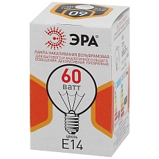 Лампа накаливания ЭРА E14 60W прозрачная ДШ 60-230-E14-CL Б0039138 2