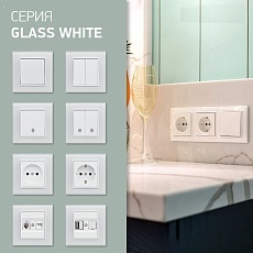 Выключатель двухклавишный проходной Vesta-Electric Exclusive White белый FVK050106BEL 2