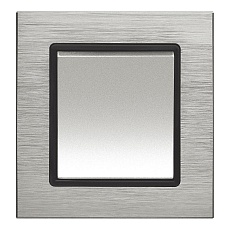 Выключатель одноклавишный Vesta-Electric Exclusive Silver Metallic серебро FVK050201SER