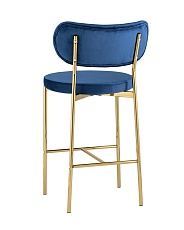 Полубарный стул Stool Group Барбара велюр королевский синий золотые ножки BARBARA CC GL HLR-69 5