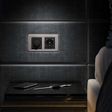 Розетка Werkel с быстрой зарядкой USB Type A+С черный W1171708 4690389176449 1