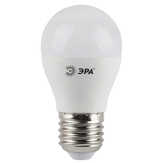 Лампа светодиодная ЭРА E27 7W 4000K матовая LED P45-7W-840-E27 Б0020554 фото 