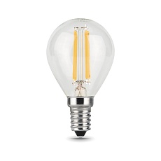 Лампа светодиодная филаментная Gauss E14 9W 4100К прозрачная 105801209 3