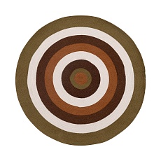 Ковер Tkano из хлопка Target коричневого цвета из коллекции Ethnic, Ø120 см TK22-DR0031