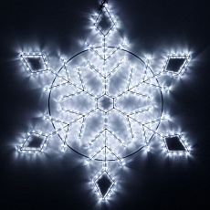 Светодиодная фигура Ardecoled Снежинка ARD-Snowflake-M9-900x900-360Led White 034256