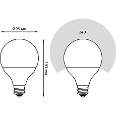 Лампа светодиодная Gauss E27 16W 6500K матовая 105102316 1