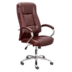 Кресло руководителя AksHome King темно-коричневый, экокожа 56899