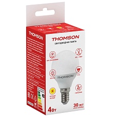 Лампа светодиодная Thomson E14 4W 3000K шар матовая TH-B2101 1