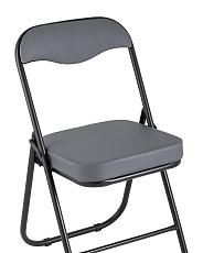 Складной стул Stool Group ДЖОН каркас черный обивка экокожа серая RS04K-904-01 5