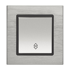 Выключатель одноклавишный проходной Vesta-Electric Exclusive Silver Metallic серебро FVK050309SER
