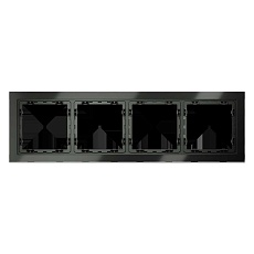 Рамка стеклянная Voltum S70 на 4 поста, (титан, стекло) VLS110406