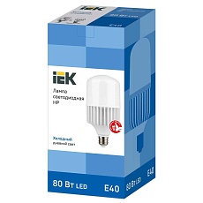 Лампа светодиодная сверхмощная IEK E40 80W 6500K матовая LLE-HP-80-230-65-E40 1