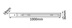 Шинопровод однофазный с питанием и заглушкой Crystal Lux CLT 0.11 01 L1000 WH 1