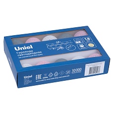 Гирлянда на солнечных батареях Uniel USL-S-230/PM1800 Cotton Balls-1 UL-00011593 1