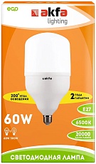 Лампа светодиодная Akfa Lighting E27 60W 6500K матовая FLLCB602765A 1