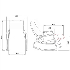 Кресло-качалка AksHome Smart бежевый ткань (лен) 80979 1