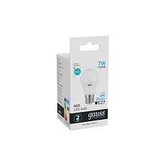 Лампа светодиодная Gauss E27 7W 4100K матовая 23227A 5