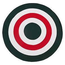 Ковер Tkano из хлопка Target темно-зеленого цвета из коллекции Ethnic, Ø150 см TK22-DR0029