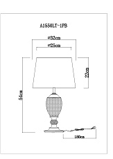 Настольная лампа Arte Lamp Radison A1550LT-1PB 4