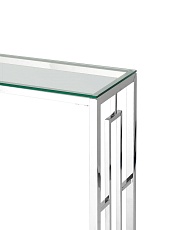 Консоль Stool Group БРУКЛИН 115х30 прозрачное стекло сталь серебро ECST-013 (115x30) 1