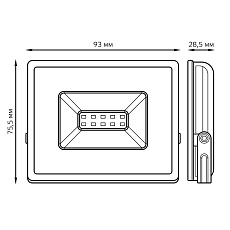 Прожектор светодиодный Gauss 10W 613100310 2
