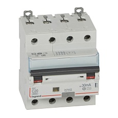 Выключатель автоматический дифференциального тока Legrand DX3 4П 20А 10кА AC 411187