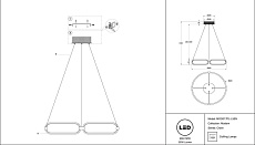 Подвесной светодиодный светильник Maytoni Chain MOD017PL-L50N 4