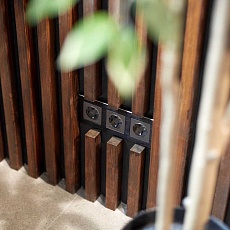 Розетка с заземлением и шторками Werkel графит рифленый W1171104 4690389158636 3