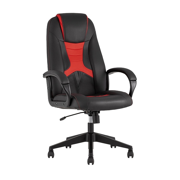 Игровое кресло TopChairs ST-Cyber 8 Red комбо ткань/экокожа черный/красный ST-Cyber 8 RED фото 