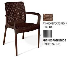 Садовое кресло Sheffilton SHT-S68 коричневый/коричневый муар (цинк) 4803229202 3