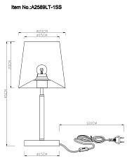 Настольная лампа Arte Lamp Rodos A2589LT-1SS 2