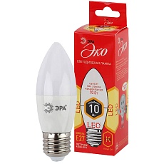 Лампа светодиодная ЭРА E27 10W 2700K матовая ECO LED B35-10W-827-E27 Б0032962 1
