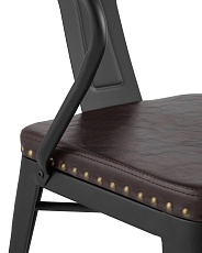 Барный стул Tolix Arms Soft с подлокотниками черный матовый LF718H MATTE BLACK 3474+PU7005 4