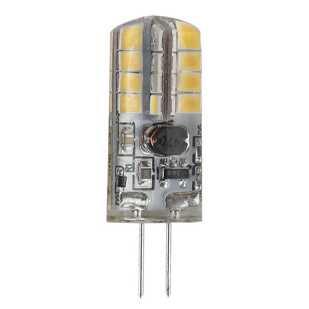 Лампа светодиодная ЭРА G4 2,5W 2700K прозрачная LED JC-2,5W-12V-827-G4 Б0033191 фото 