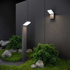 Уличный настенный светодиодный светильник Elektrostandard Sensor 1541 Techno Led серый a053947 1