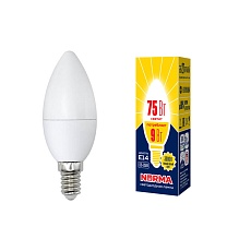 Лампа светодиодная E14 9W 3000K матовая LED-C37-9W/WW/E14/FR/NR UL-00003804 1
