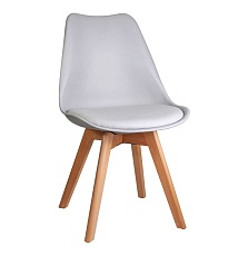 Кухонный стул AksHome Bliss серый, пластик + экокожа 62771