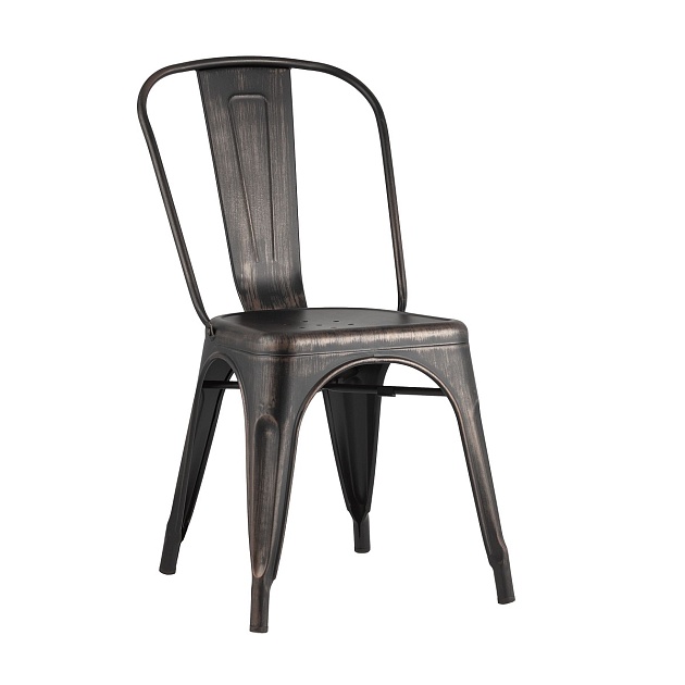 Барный стул Tolix черный/патина золото YD-H440B MS-01-1 фото 