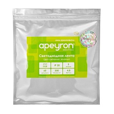 Светодиодная лента Apeyron 4,8W/m 60LED/m 2835SMD зеленый 5M 00-434 5