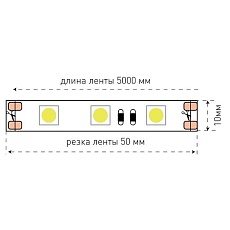 Светодиодная лента SWG 14,4W/m 60LED/m 5050SMD теплый белый 5M 001780 1