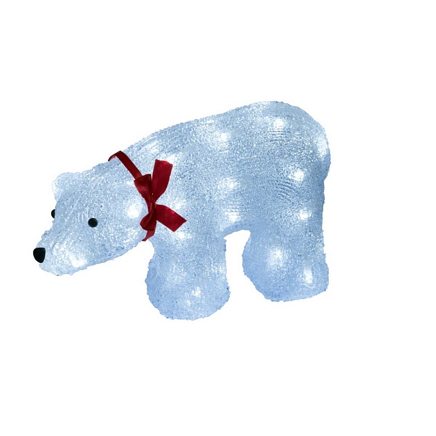 Фигурка светодиодная «Белый медведь» 23x36,5см Uniel ULD-M3423-040/STA 07954 фото 