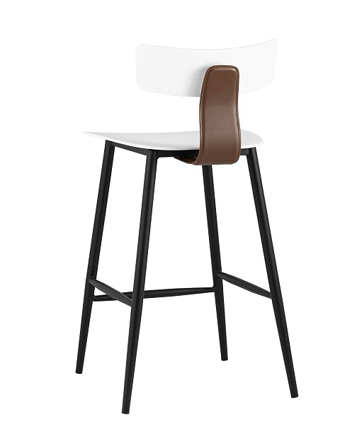 Полубарный стул Stool Group ANT пластиковый белый 8333A white фото 5
